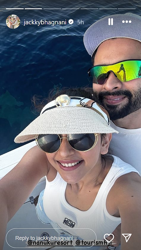 Jackky Bhagnani on his Instagram Stories