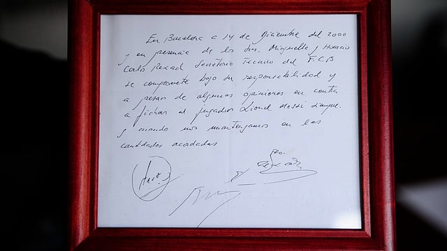 Lionel Messi Napkin That Sealed Barcelona's Move Sells For $965,000 At Auction