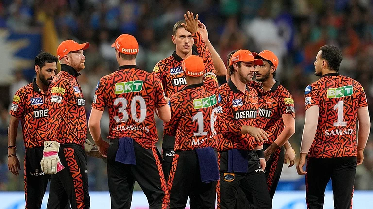 Sunrisers Hyderabad currently have 12 points from 11 games in Indian Premier League 2024. - AP/Rajanish Kakade