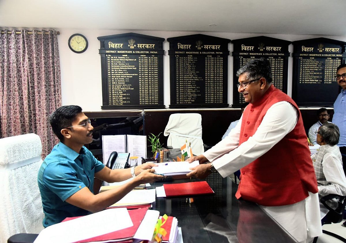 Ravi Shankar Prasad files his nomination - X/@rsprasad