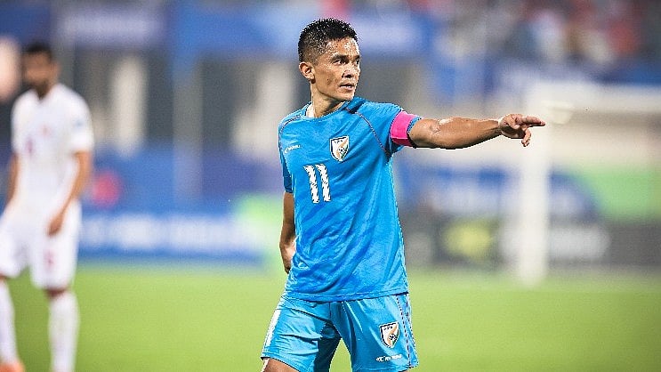 Indian captain Sunil Chhetri will play his last international football match on 6th June against Kuwait. - Photo: X/ @IndianFootball