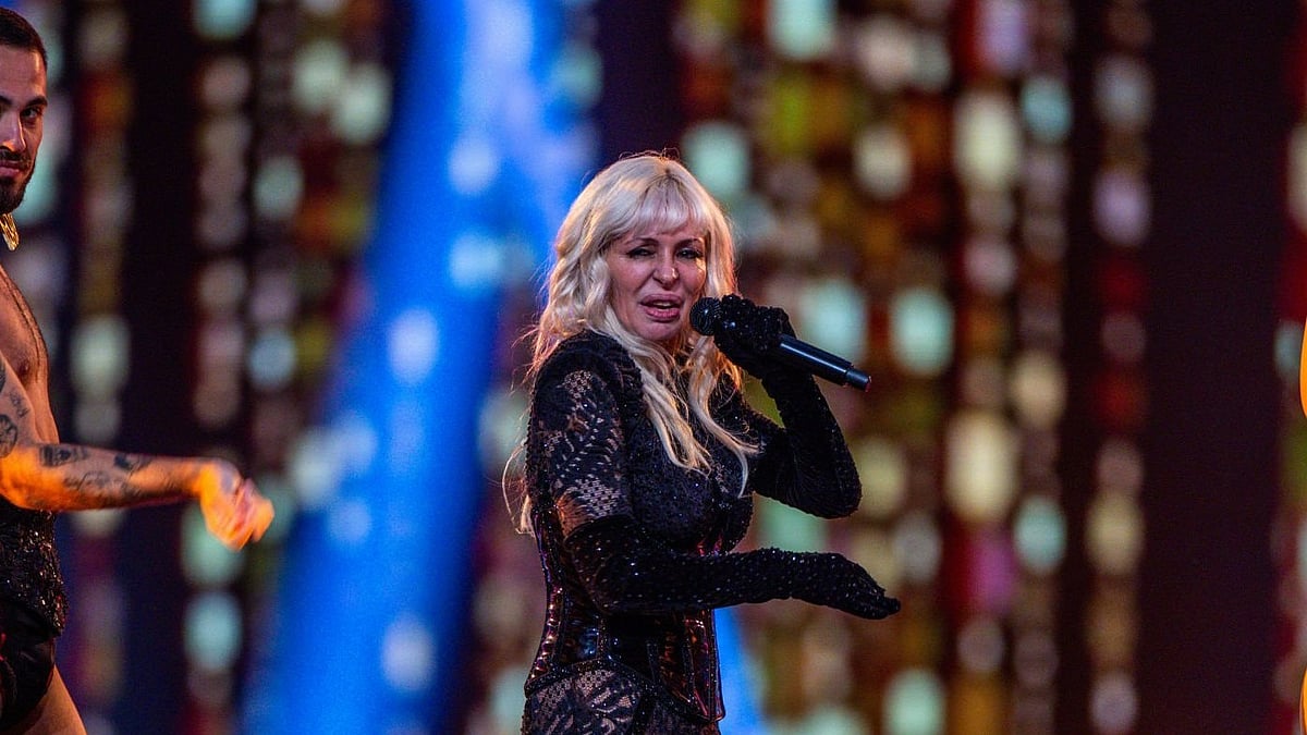 X : Nebulossa from Spain with the song "Zorra" on the stage of the Eurovision Song Contest (ESC) 2024 during the first rehearsal for the final in the Malmö Arena. 