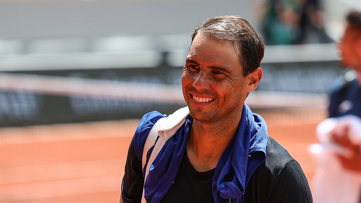 X/Roland Garros : Rafael Nadal trains ahead of his first-round match against Alexander Zverev at French Open 2024.
