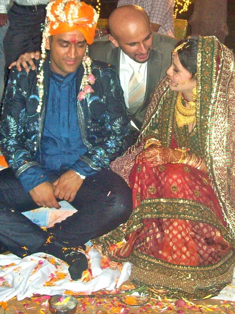 Sakshi Dhoni at her wedding