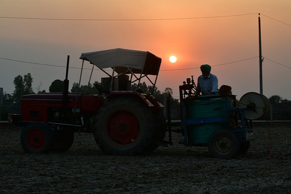 Farmer working at Field in Punjab