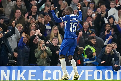 Chelsea's Jackson celebrates team's second goal