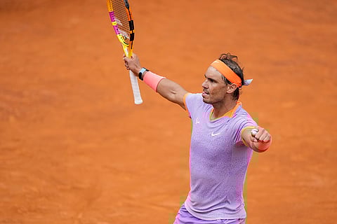 Spain's Rafael Nadal celebrates his victory