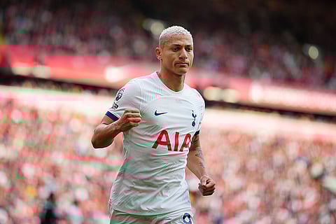 Tottenham's Richarlison celebrates a goal