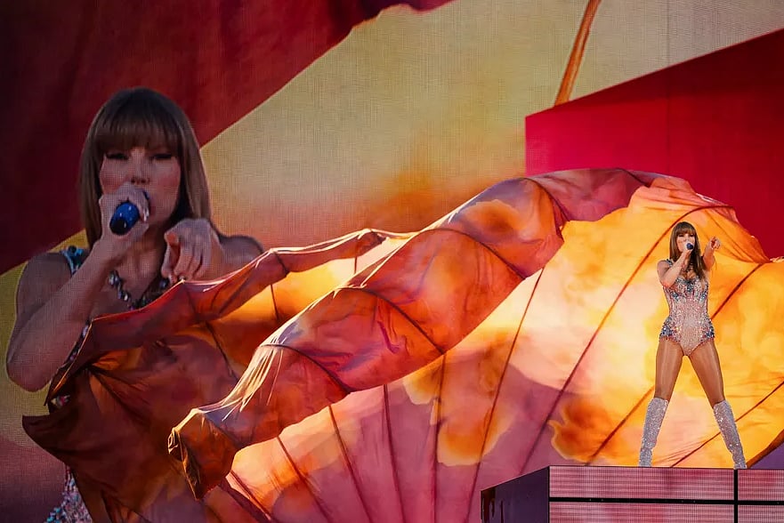 Taylor Swift performing at her Eras Tour in Lisbon, Portugal - Getty Images