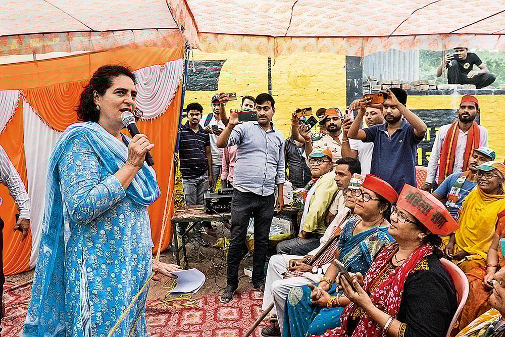 Photo: Vikram Sharma : War of Words: Priyanka Gandhi campaigns for Rahul Gandhi, the Congress candidate for Raebareli