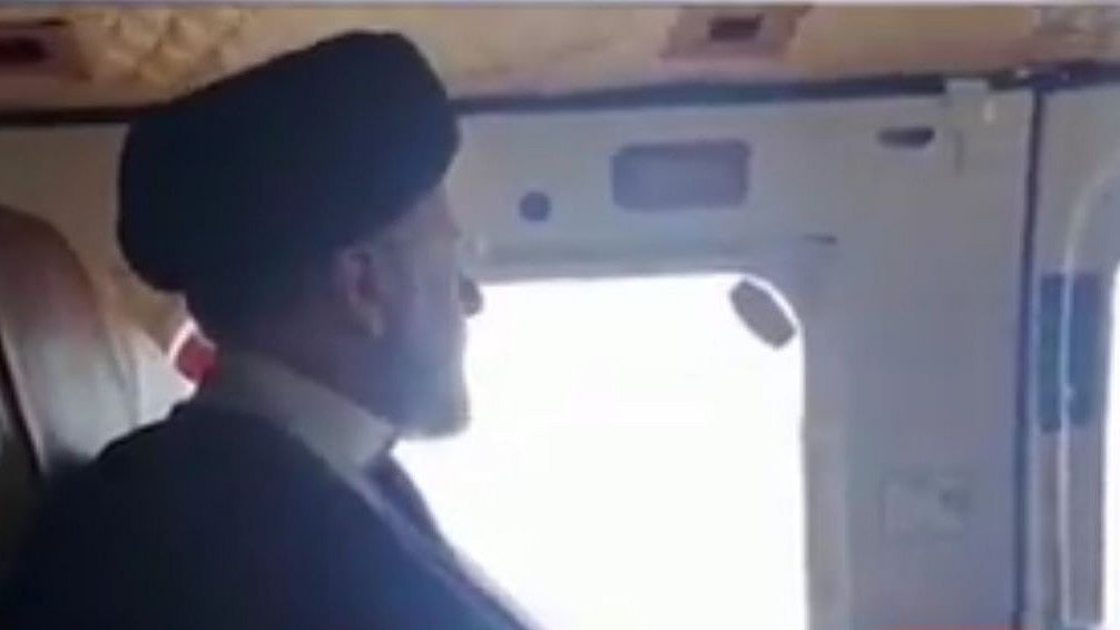 Screengrab of the last footage of Iranian President Ebrahim Raisi before helicopter crash |  - Iran State Media 