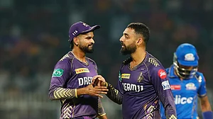 BCCI : Kolkata Knight Riders skipper Shreyas Iyer (first from left).