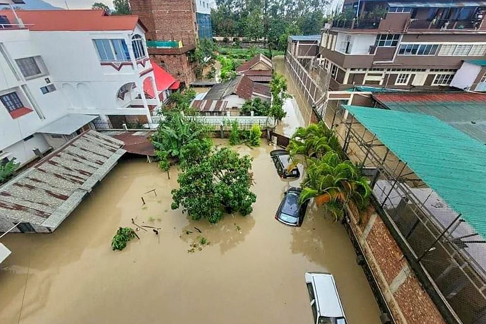| Photo: PTI : Flood in Manipur