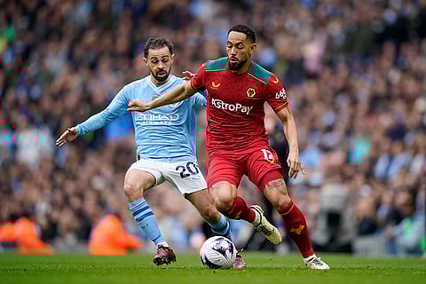 Wolve's Matheus Cunha and City's City's Bernardo Silva