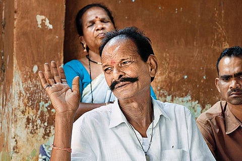 Resources at Risk: Anti-mining activists Sainu Gota and his wife Sheela bai at their home in Gatta village