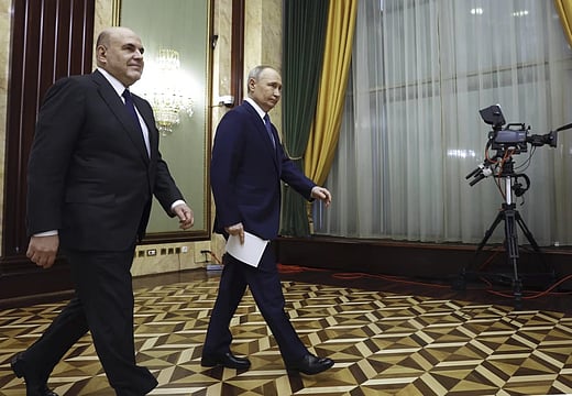Putin Reappoints Mishustin As Russia's Prime Minister