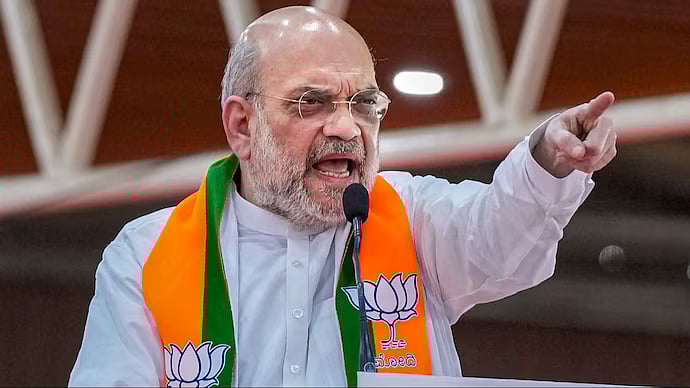 PTI : Union Home Minister Amit Shah roadshow in Ranchi, Jharkhand |