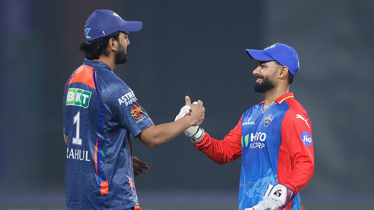 Rishabh Pant greets KL Rahul after the completion of the match - X/@IPL