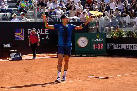 Tabilo celebrates win against Djokovic