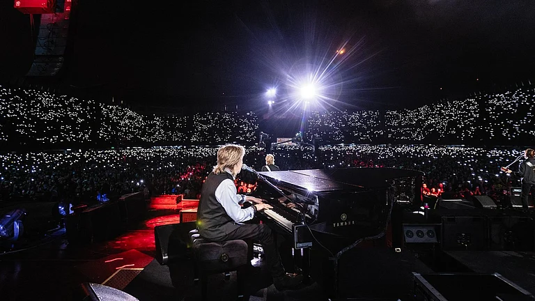 Paul McCartney during his performance.  - Photo: X/ @PaulMcCartney