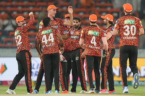 Bhuvneshwar Kumar celebrates wicket