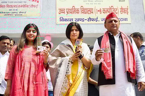 3rd phase of LS polls: Akhilesh and family vote
