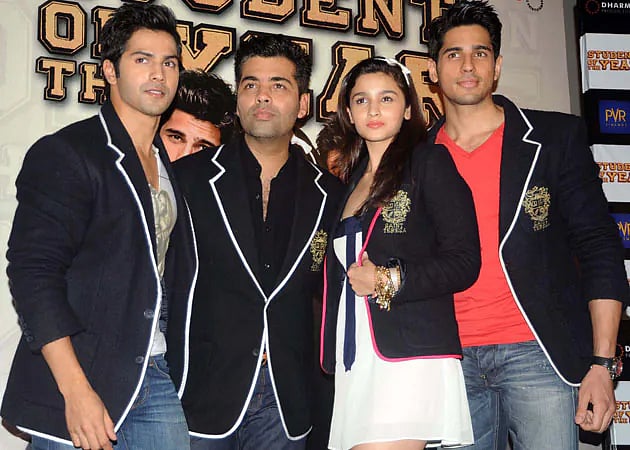 Instagram : Karan Johar with Varun, Alia and Sidharth in 2012
