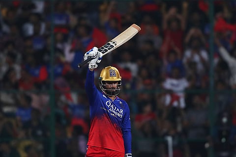 Rajat Patidar celebrates his fifty