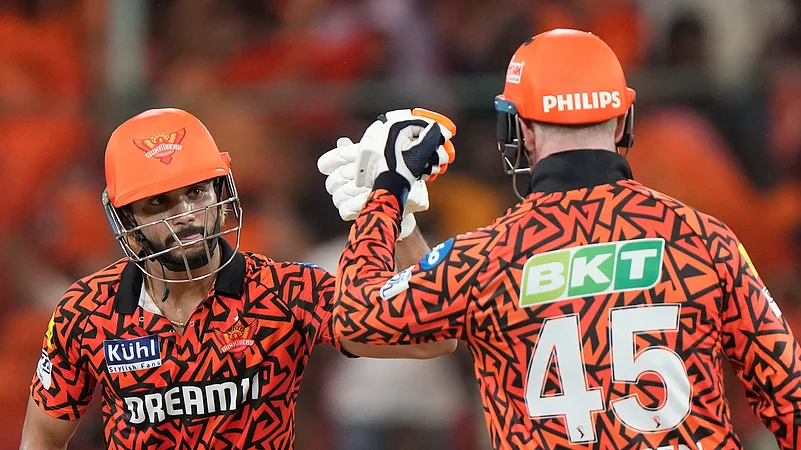 Nitish Reddy and Heinrich Klaasen for SRH in IPL 2024. AP Photo