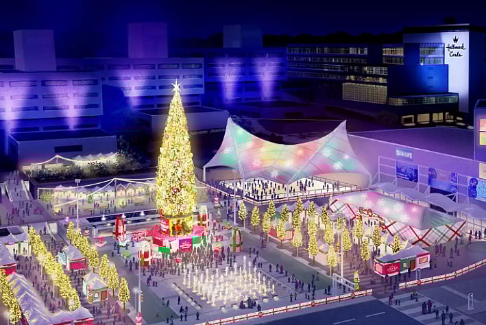 Rendering of the Hallmark Christmas Experience in Kansas City - Hallmark