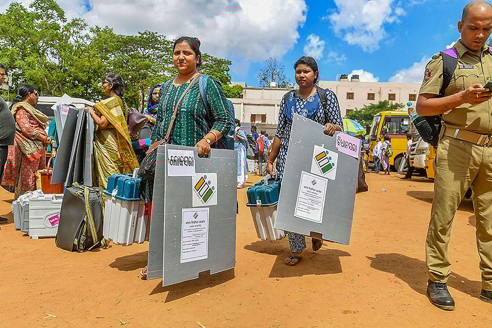 Photo: PTI : Preparations For 6th phase of LS Polls