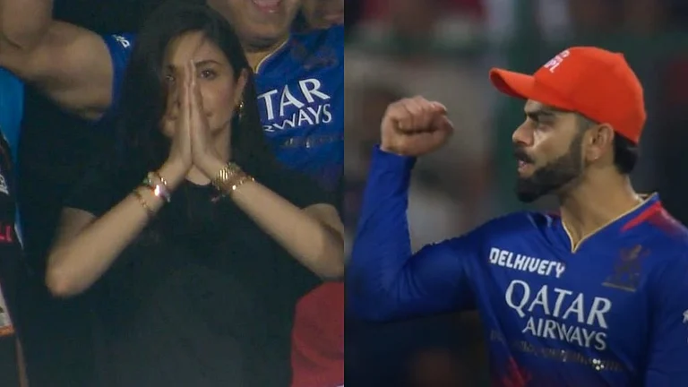 Anushka Sharma's reaction after RCB's victory over DC in IPL match - X