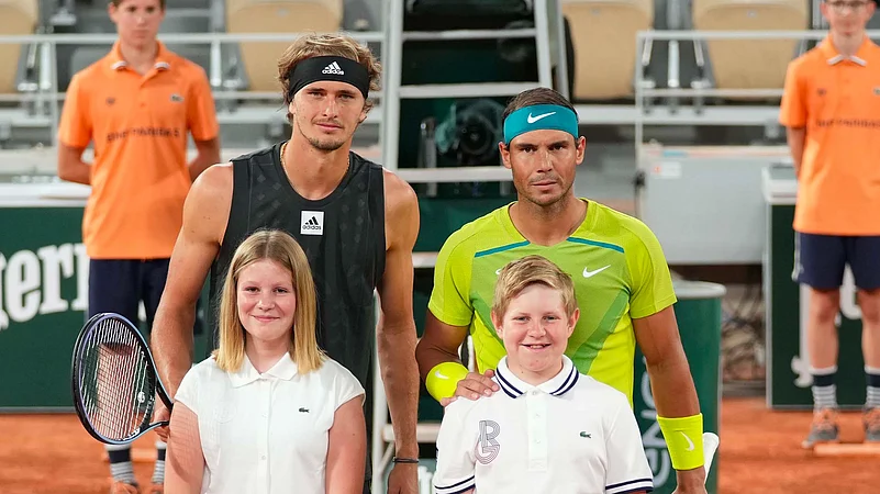 Rafael Nadal Alexander Zverev, French Open Twitter file photo
