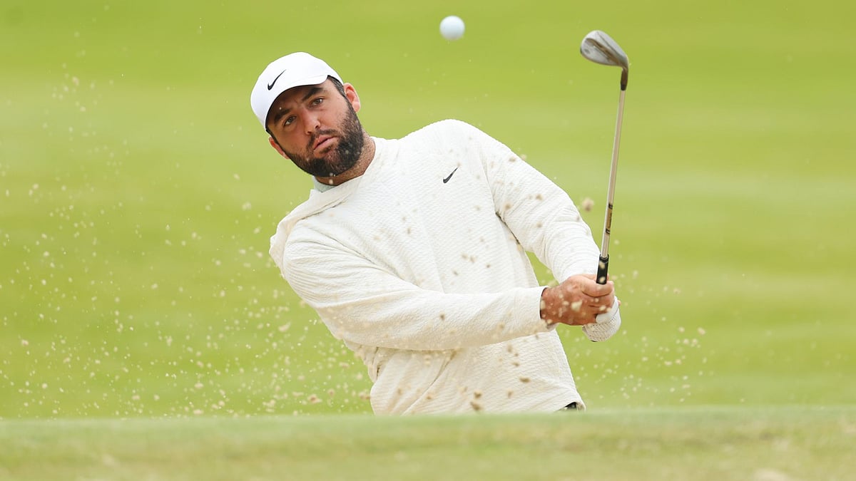 Scheffler during his practice round at Valhalla.