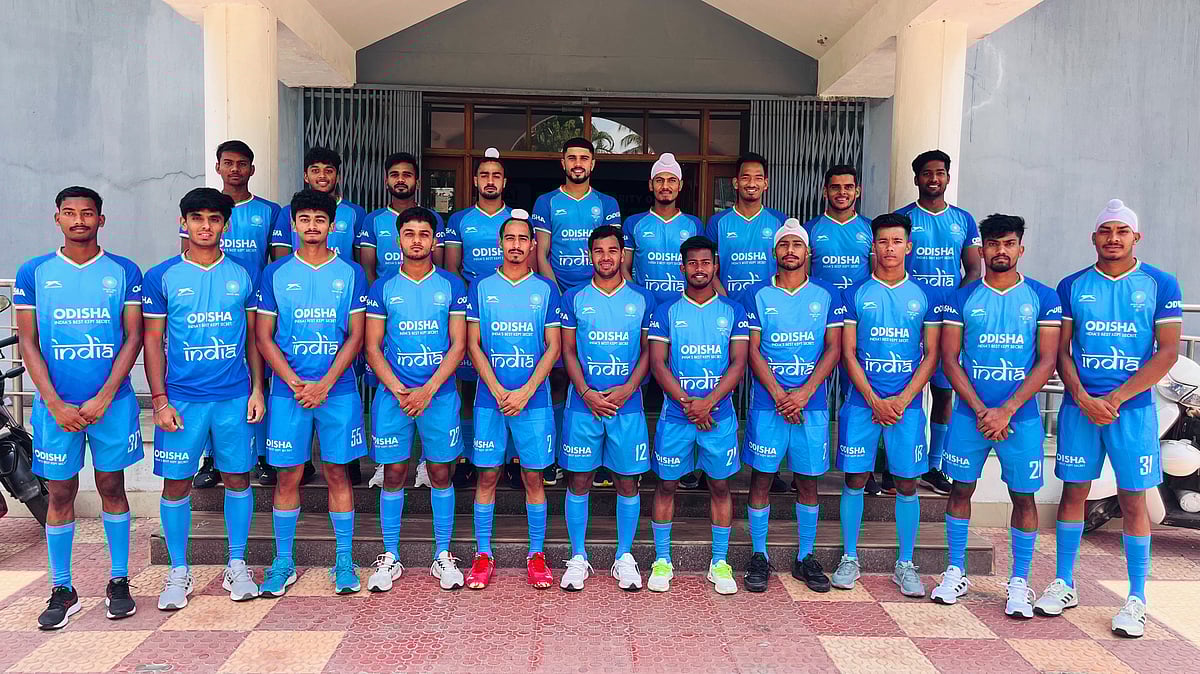 The Indian junior hockey men's team. - Hockey India