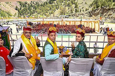 Kangana Ranaut campaigns in Lahaul-Spiti