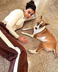 Diana Penty with a Furry Friend