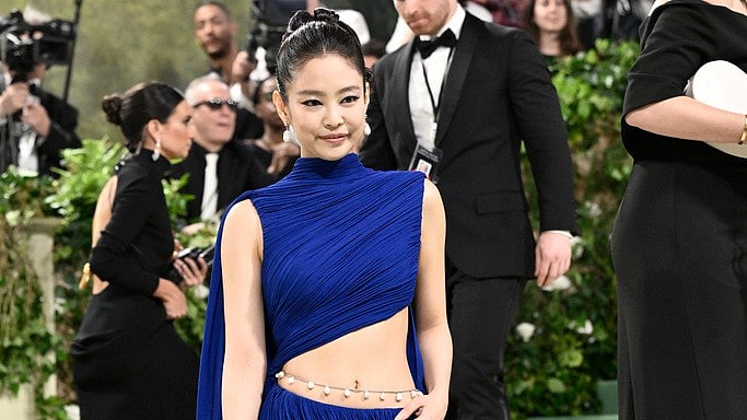 Evan Agostini/Invision/AP : Jennie Kim attends the MET gala on May 6, 2024, in New York.