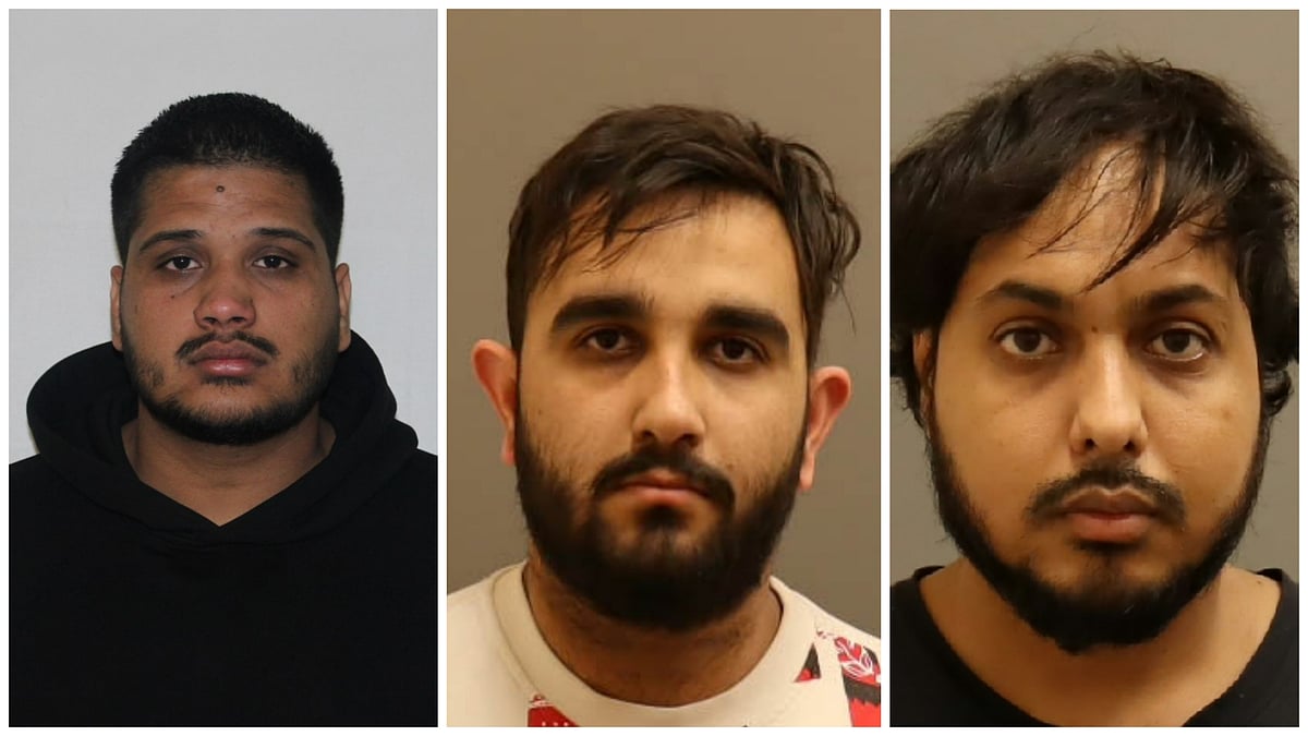 bc-cb.rcmp-grc.gc.ca : L to R: Arrested accused in Nijjar killing case Kamalpreet Singh, 22, Karan Brar, 22, and Karanpreet Singh, 28. 
