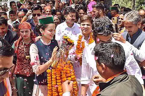 Kangana Ranaut campaigns in Himachal