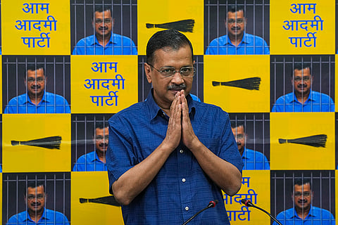 Arvind Kejriwal addressing media