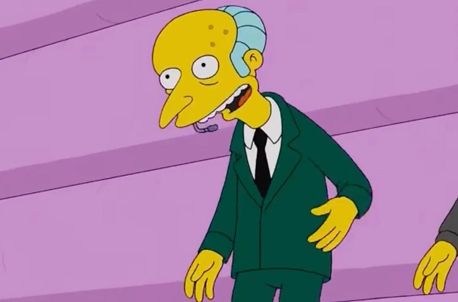 Fox : Mr. Burns In The Simpsons