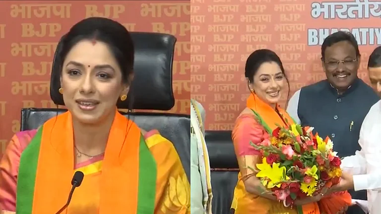 Rupali Ganguly Joins BJP  - X/@ANI