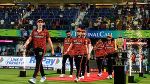BCCI : SunRisers Hyderabad during the qualifier 2 match of IPL 2024.