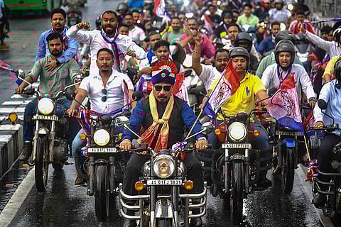 AGP bike rally for LS polls in Assam