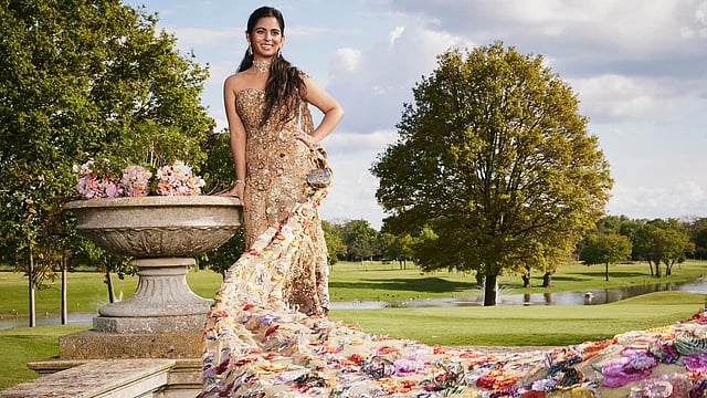 Met Gala 2024: Isha Ambani Exudes Floral Elegance In A Hand-Embroidered Couture Sari Gown From Rahul Mishra