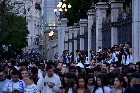 Madrid Fans at Cibeles Square