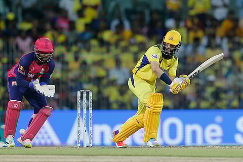 Moeen Ali plays a shot