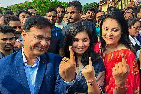 Himanta Biswa Sarma votes for 3rd phase