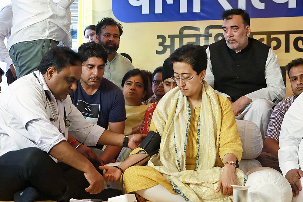 Photo: PTI : Atishi Singh's hunger strike